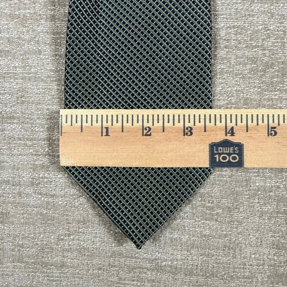 Brooks Brothers Tie Mens One Size‎ Green Geometric Silk Made in USA